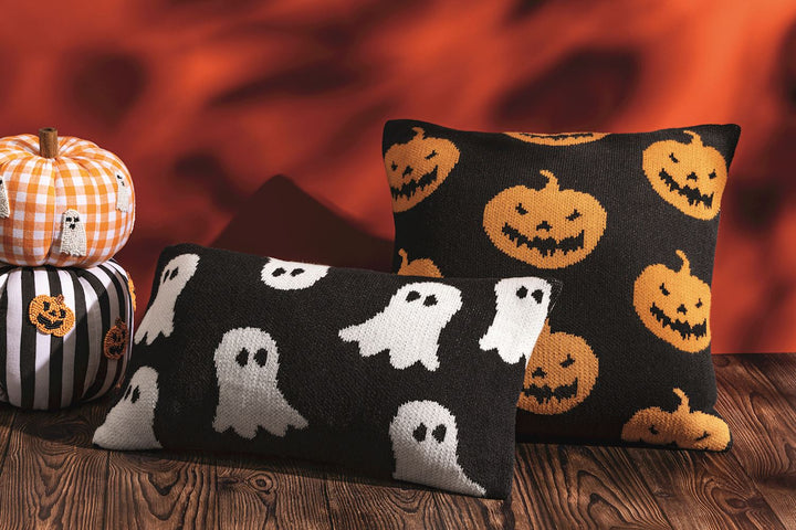 Halloween Knit Pillow by Mud Pie