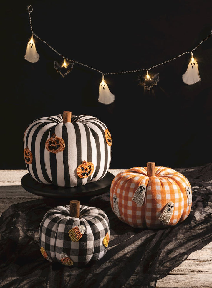 Beaded Icon Patterned Pumpkins by Mud Pie