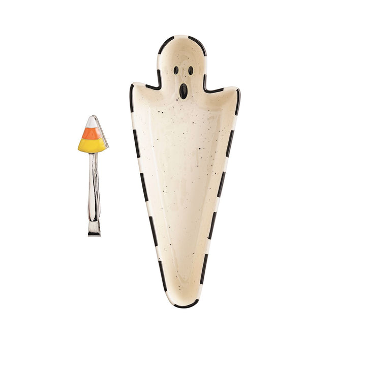 Glow Ghost Sweets Serving Dish Set by Mud Pie
