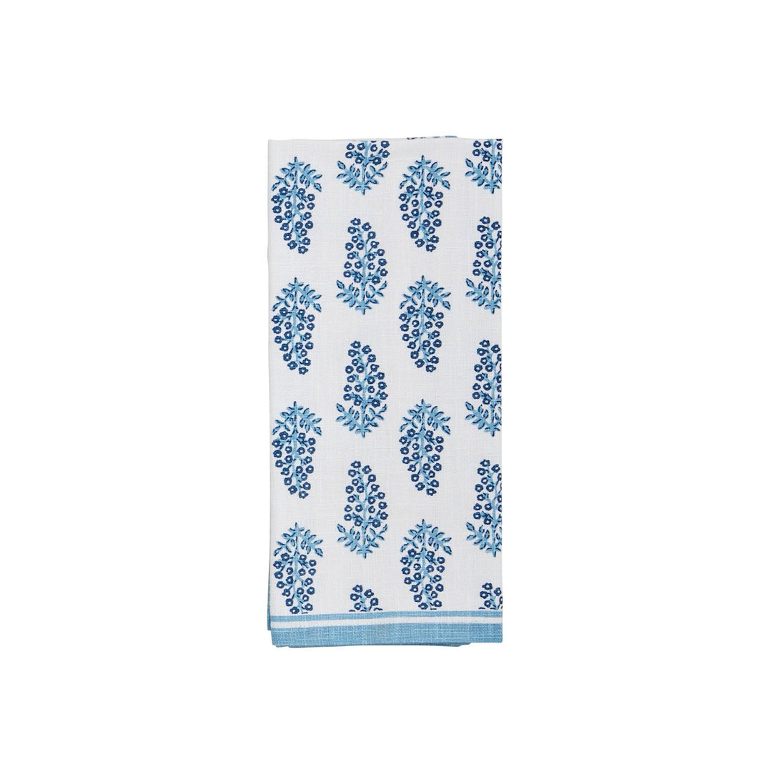 Blue Block Print Towels by Mud Pie