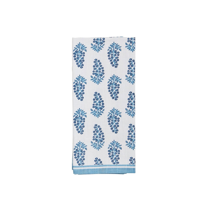 Blue Block Print Towels by Mud Pie