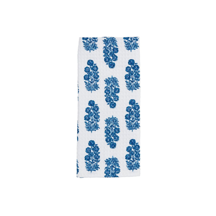Blue Block Print Towels by Mud Pie