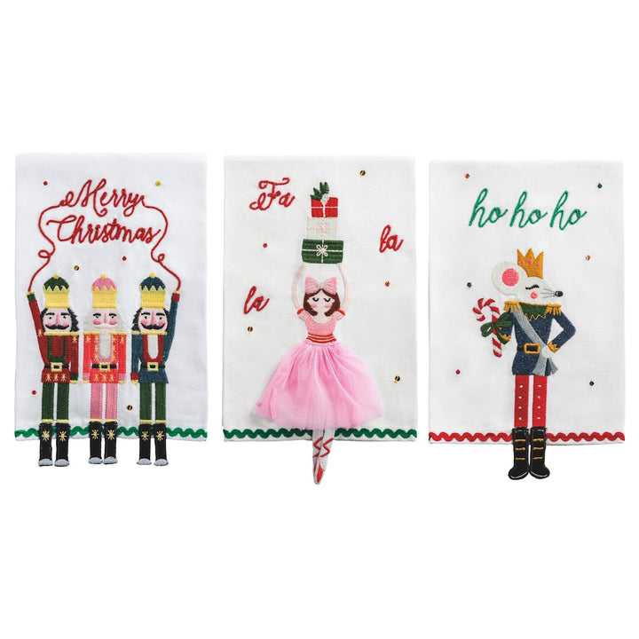 Embroidered Dangle-Leg Christmas Towel by Mud Pie