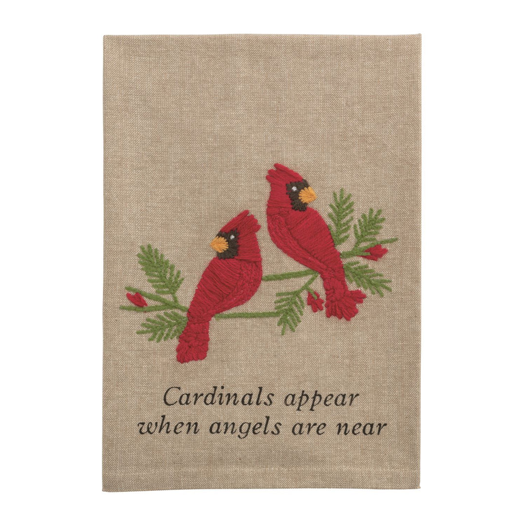 Cardinal Embroidered Hand Towels by Mud Pie