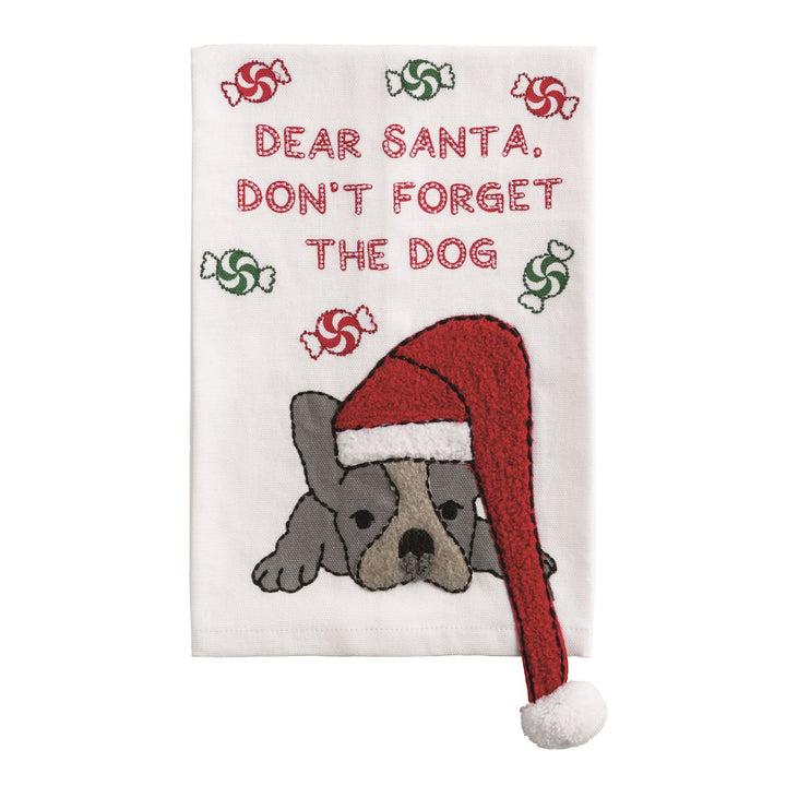 Christmas Puppies Dangle Hand Towels by Mud Pie