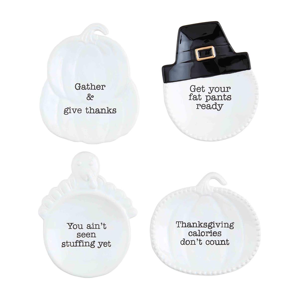 Give Thanks Tidbit Dishes by Mud Pie - Choice of Style