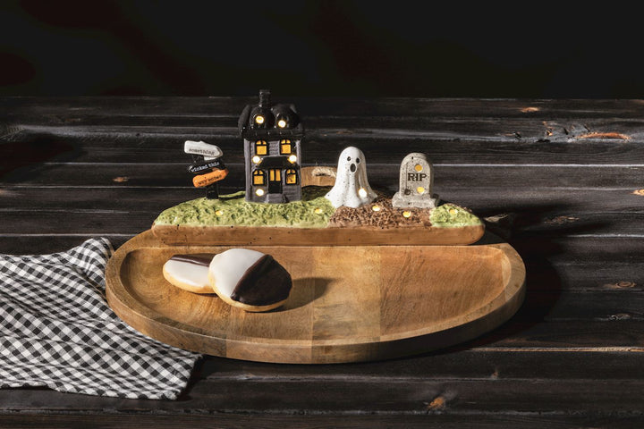 Round Wood Serving Board by Mud Pie