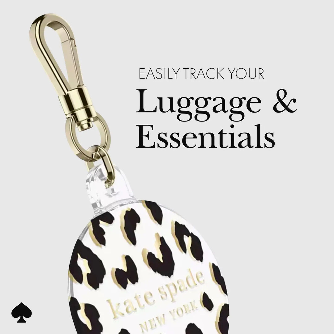 PREORDER: AirTag Keychain Case - Kate Spade City Leopard by Case-Mate (Ships in 2-3 Weeks)