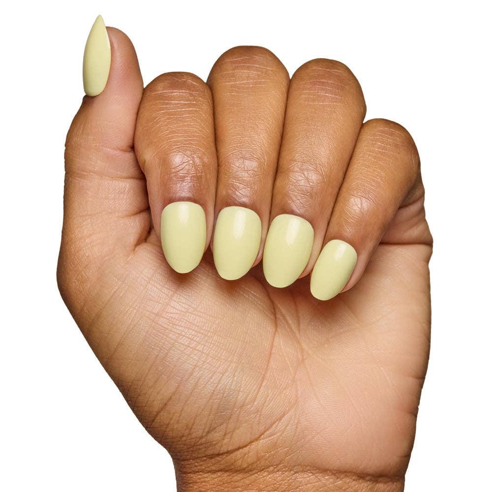 Pastel Yellow Short Oval Press-On Nails by Glamnetic