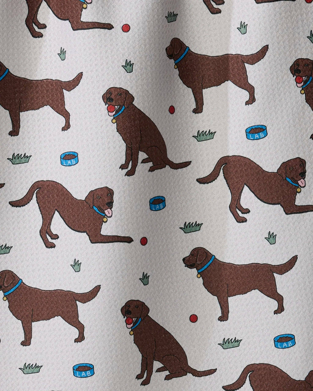 Lab Pals Tea Towel - Chocolate Lab by Geometry