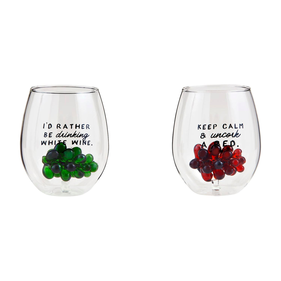 Grape Wine Glasses by Mud Pie