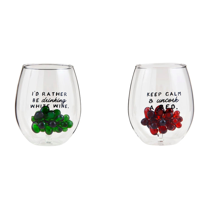 Grape Wine Glasses by Mud Pie