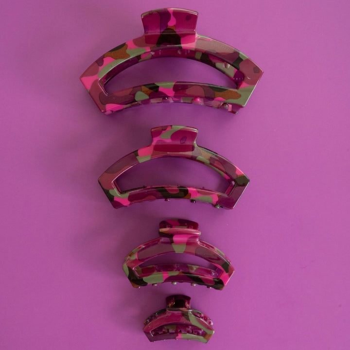 Large Teleties Open Claw Clip - Garden Glam