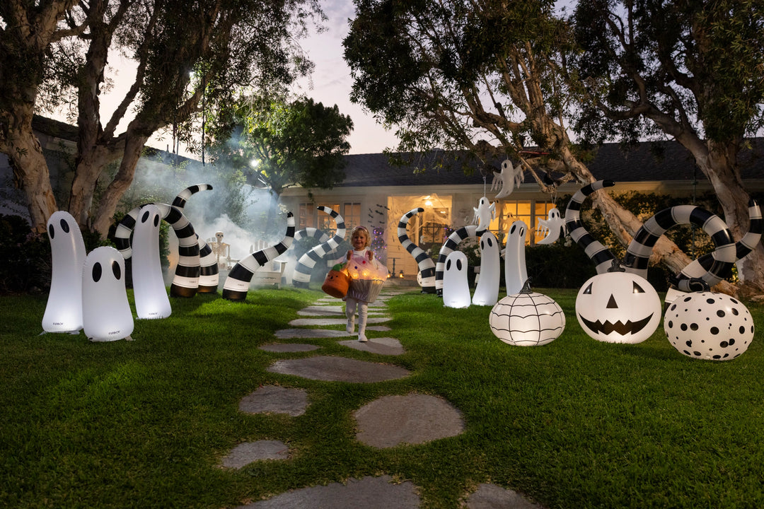 Black & White Halloween Inflatable Pumpkins - Set of 3 by Funboy