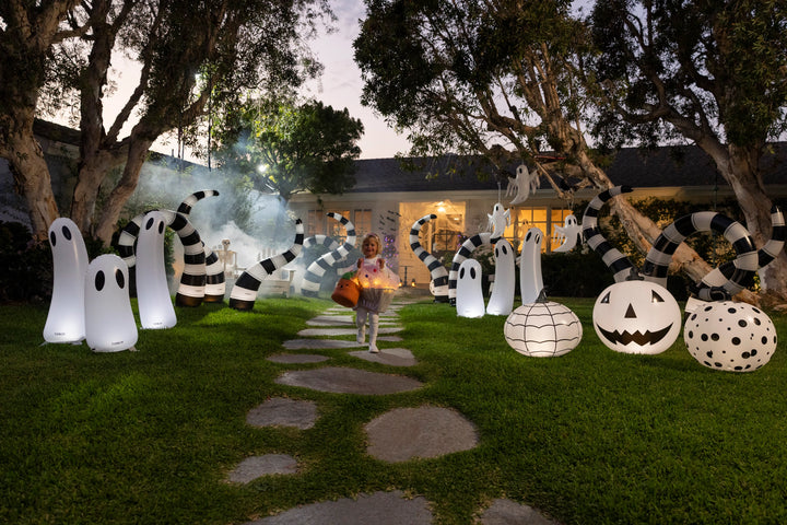 Black & White Halloween Inflatable Pumpkins - Set of 3 by Funboy