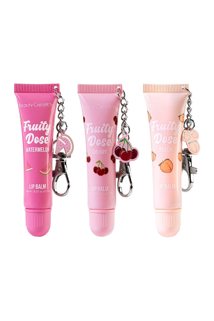 Fruity Dose Lip Balm Keychains Trio