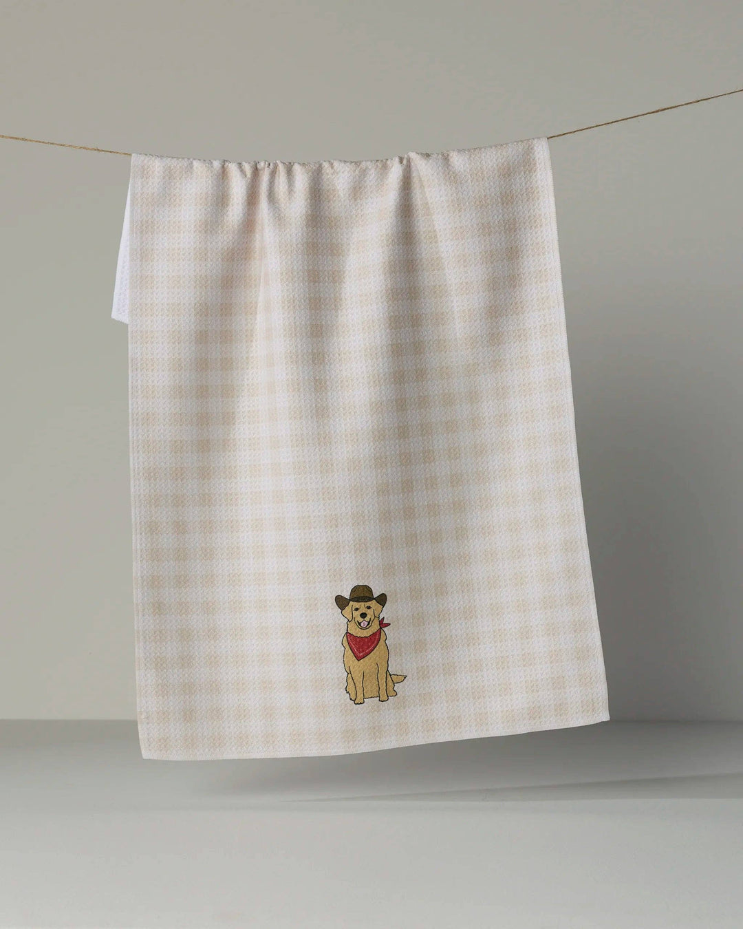 Golden Western Tea Towel - Oat by Geometry