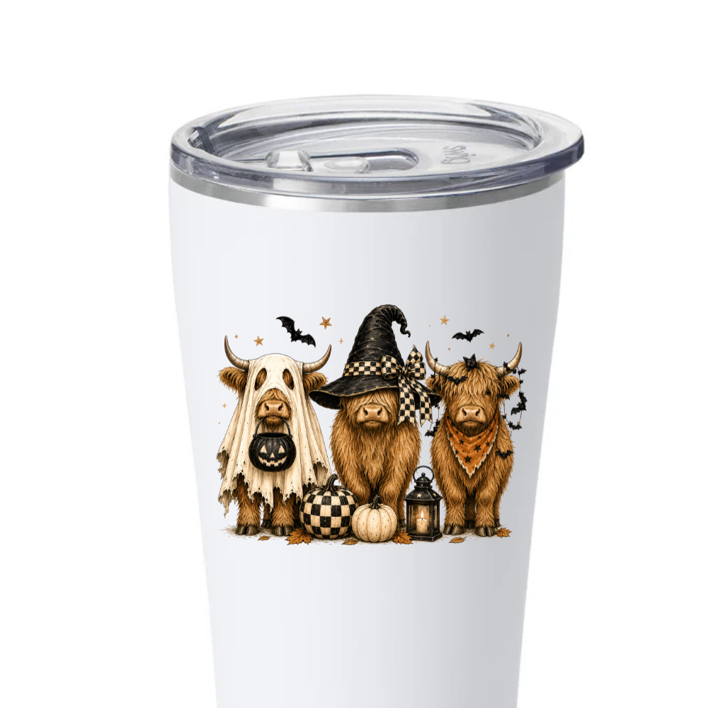 by PrepO: Halloween Highland Cows 3" Decal by Prep Obsessed (Ships in 2-3 Weeks) (Copy)