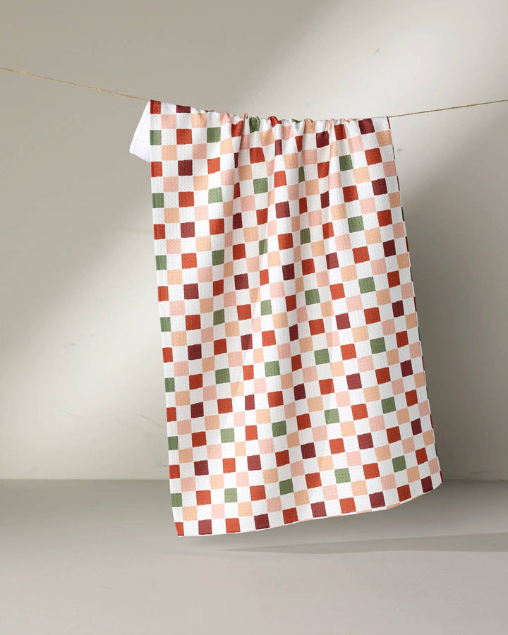 Cozy Check Tea Towel by Geometry