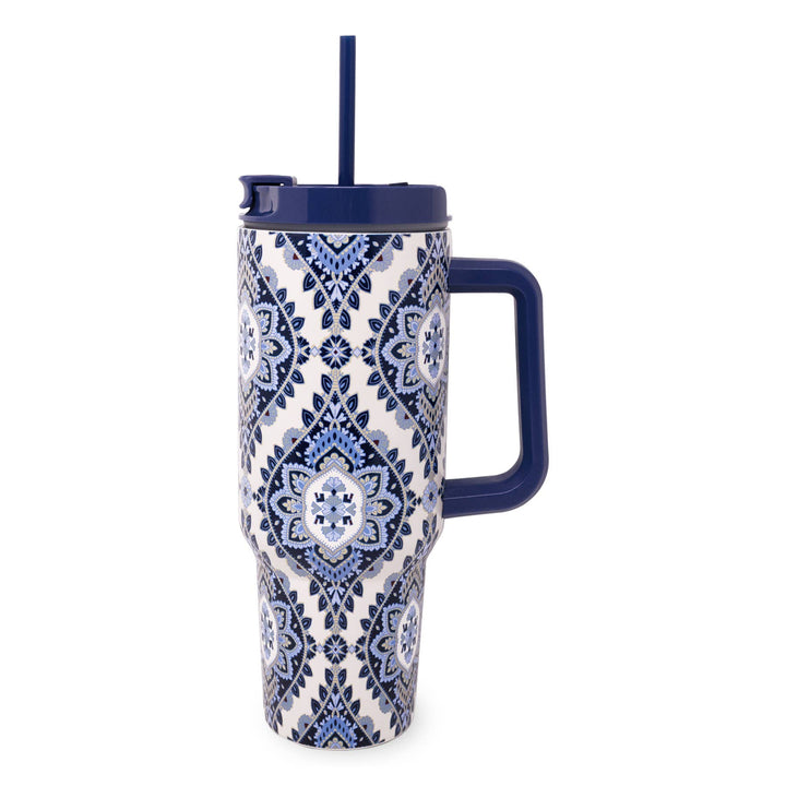 Stainless Steel 40 oz. Tumbler - Cambridge Blues by Vera Bradley