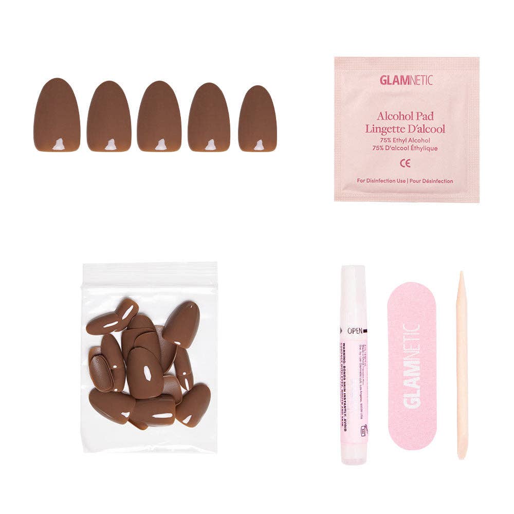 Press-On Glamnetic Nails - Chocolate Brown