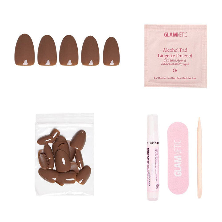 Press-On Glamnetic Nails - Chocolate Brown