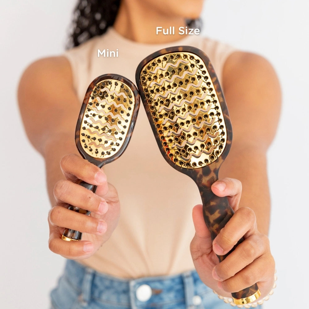 Mini Tortoise Vented Hair Brush by Teleties