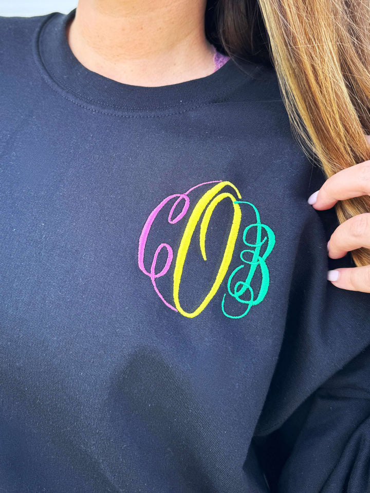 by PrepO: Custom Mardi Party Monogram Sweatshirt by Prep Obsessed (Ships in 2-3 Weeks)