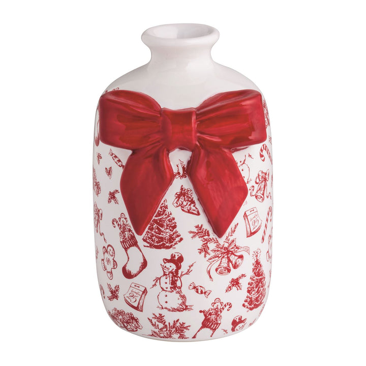 Christmas Toile Bud Vases by Mud Pie