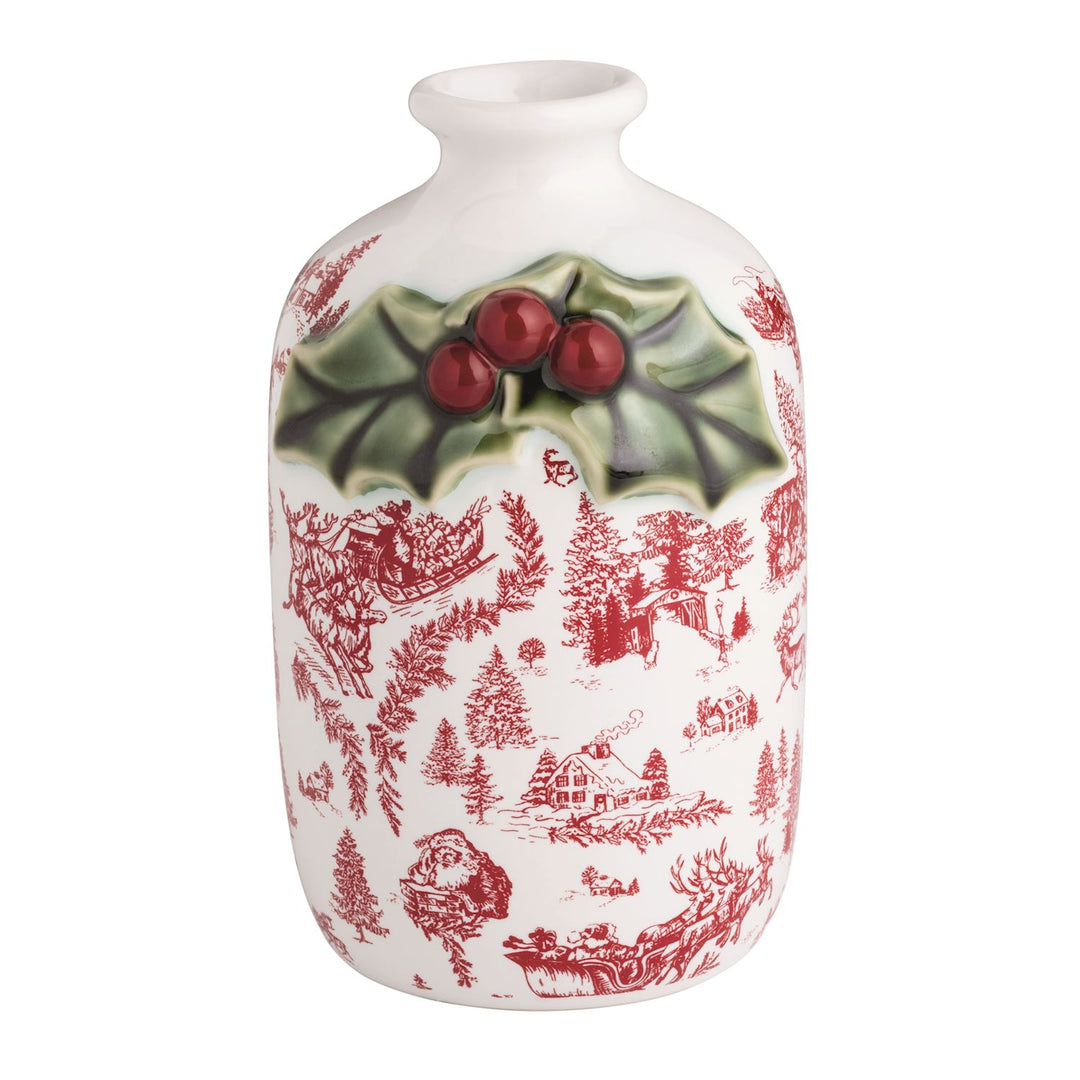 Christmas Toile Bud Vases by Mud Pie