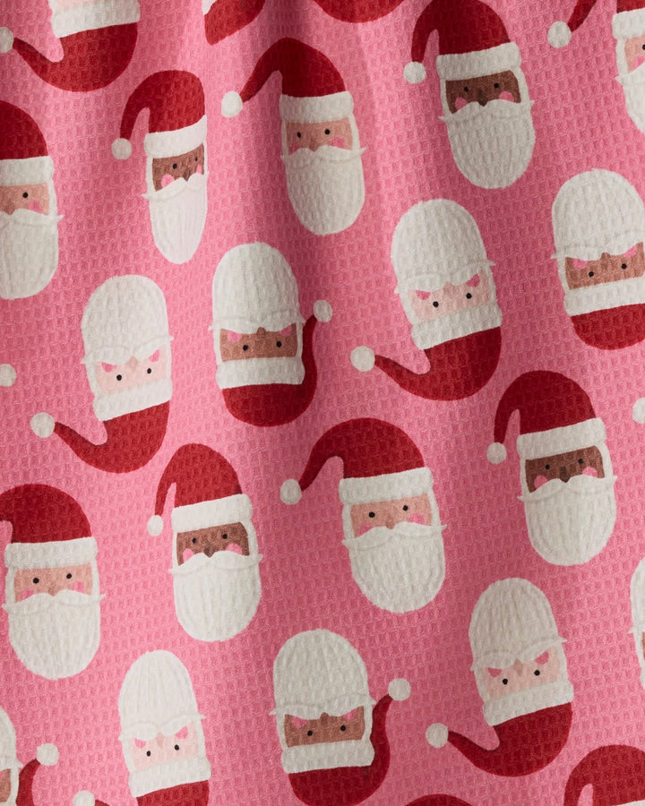 Jolly Santas Luxe Kitchen Towel by Geometry