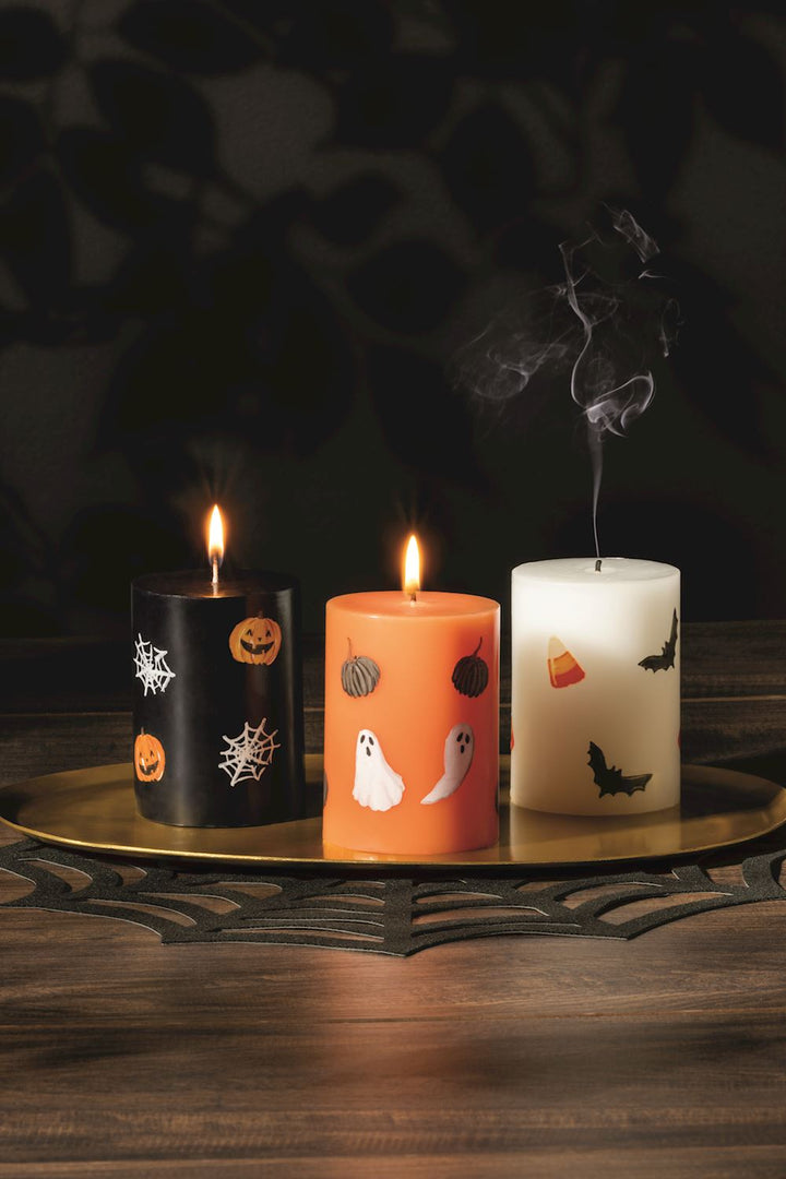 Halloween Pillar Candles by Mud Pie