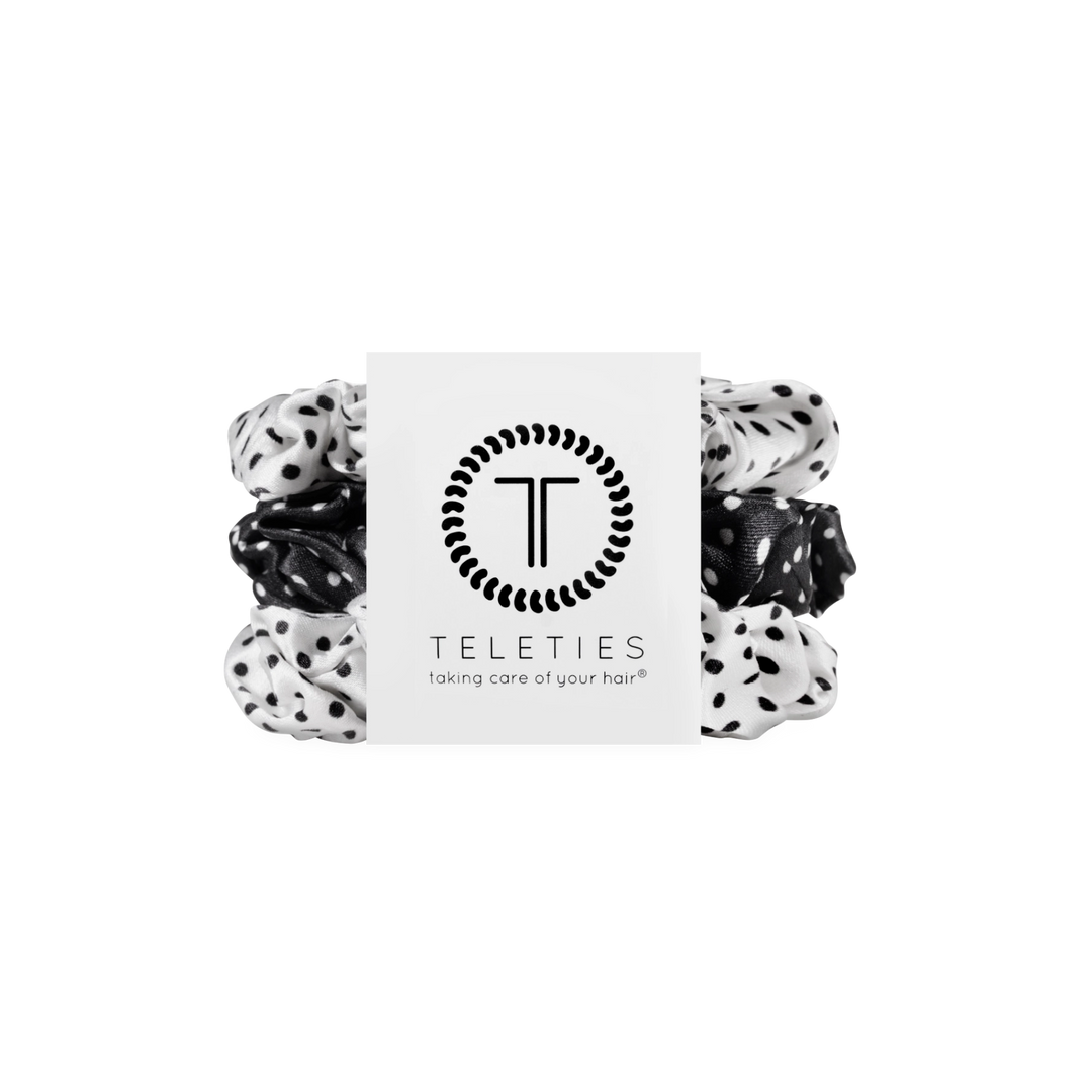 Teleties Silk Scrunchies - Large Band Pack of 3 - Polka Dot Party (Ships Next Week)