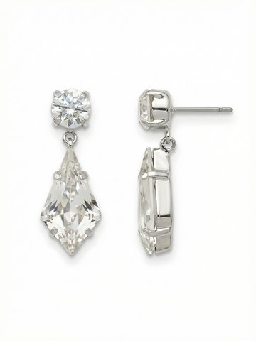 Colette Dangle Earrings by Sorrelli - Crystal - Palladium