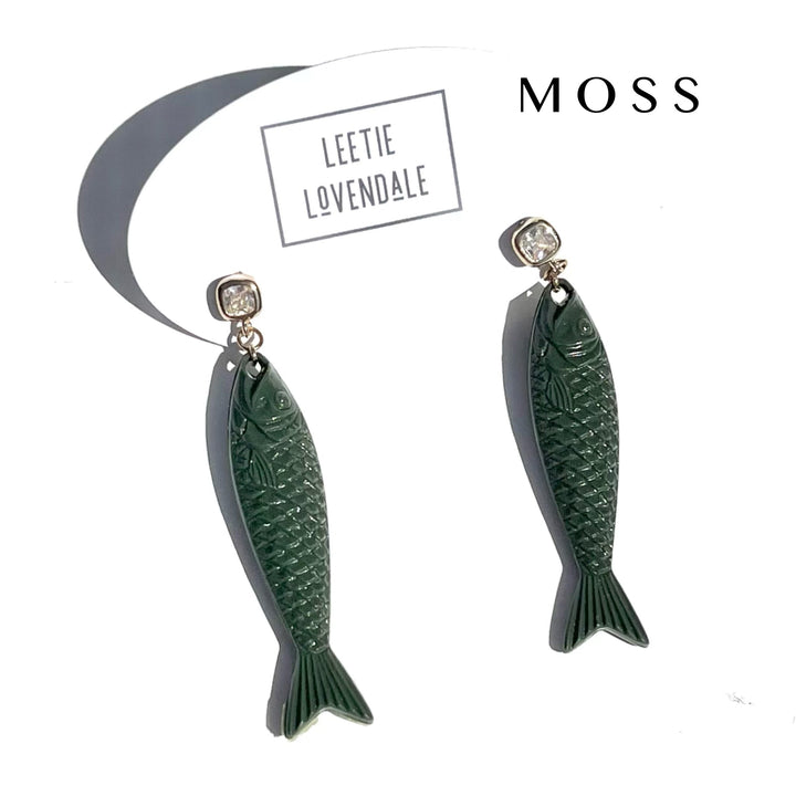 Charming Fish Earrings by Leetie Lovendale (Preorder: Ships in 2-3 Weeks)