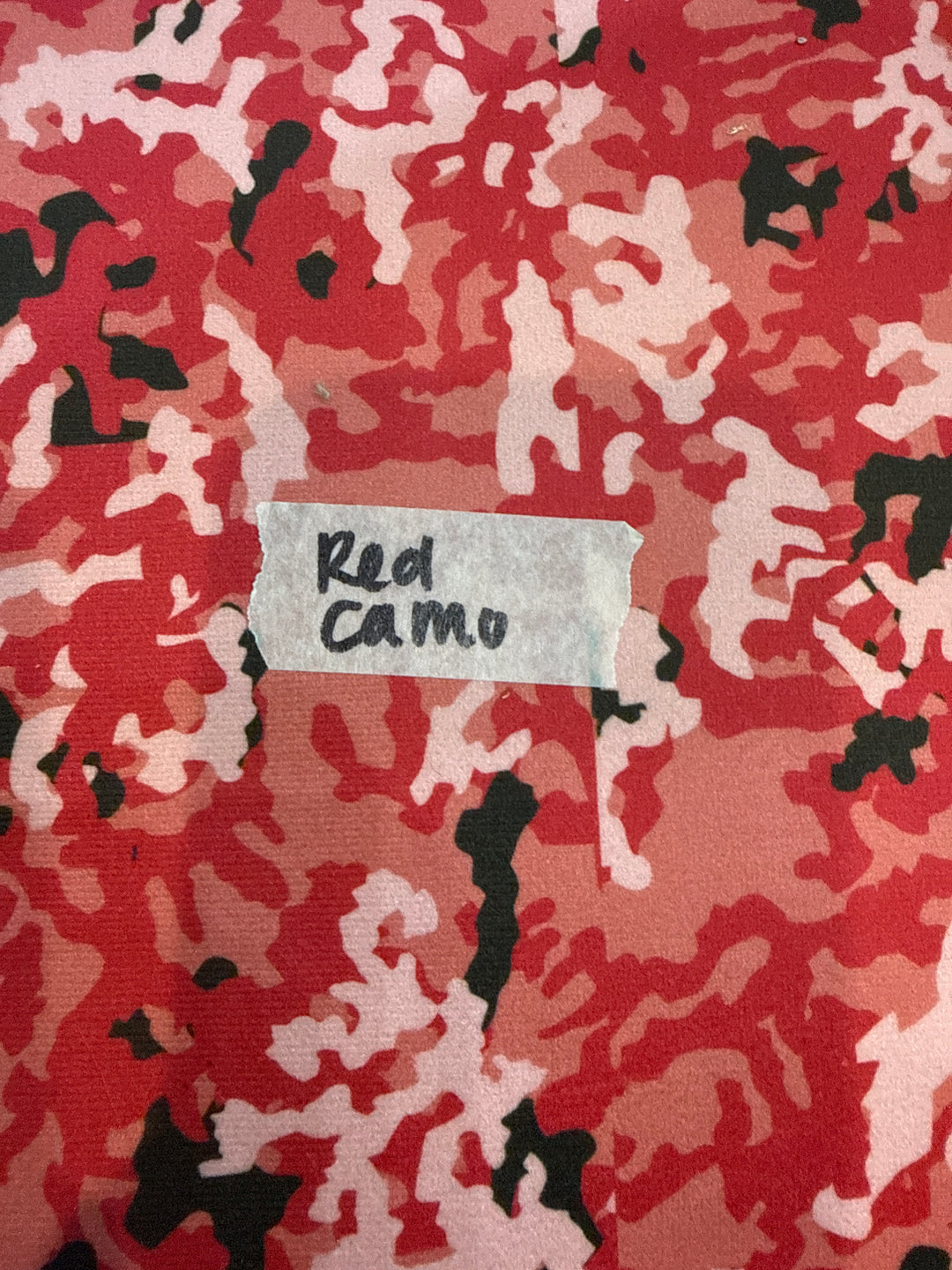MJ TX PREPO SINGLE LADIES: Red Camo Mini Top Zip by Makeup Junkie (Ships in 3-4 Weeks)