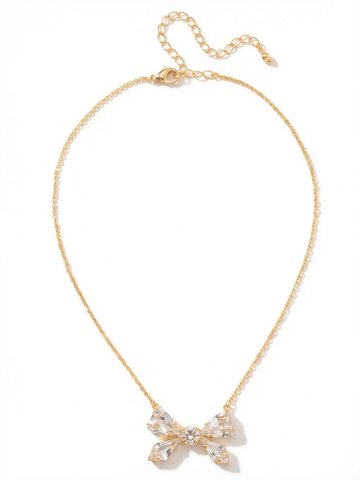 Colette Pendant Necklace by Sorrelli - Crystal - Bright Gold