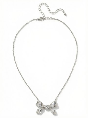 Colette Pendant Necklace by Sorrelli - Crystal - Palladium
