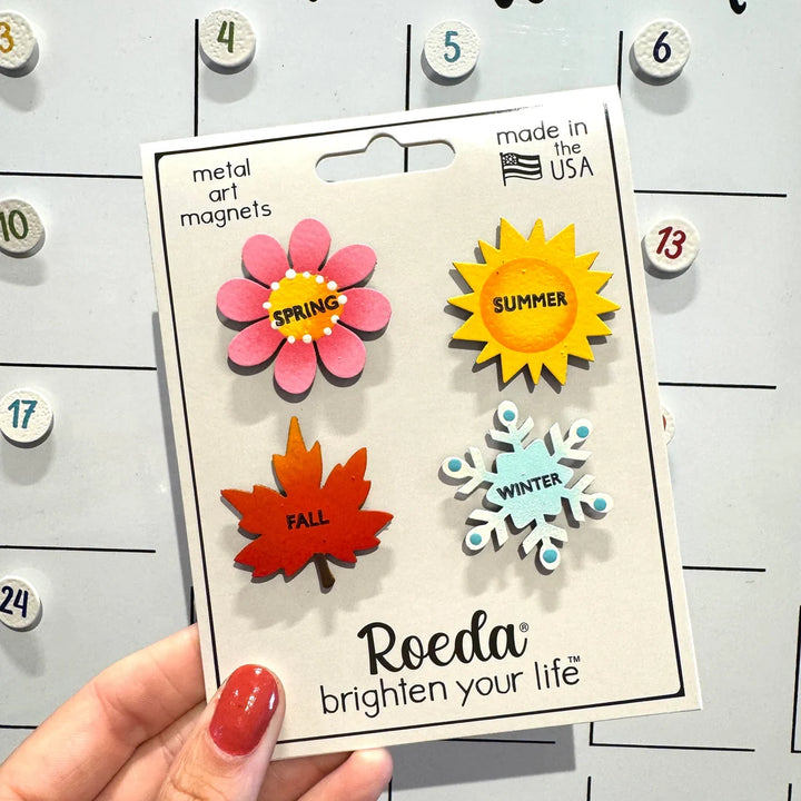 Season Calendar Magnets Set of 4 by Roeda (LIVE BOX: Ships in 3 Weeks)