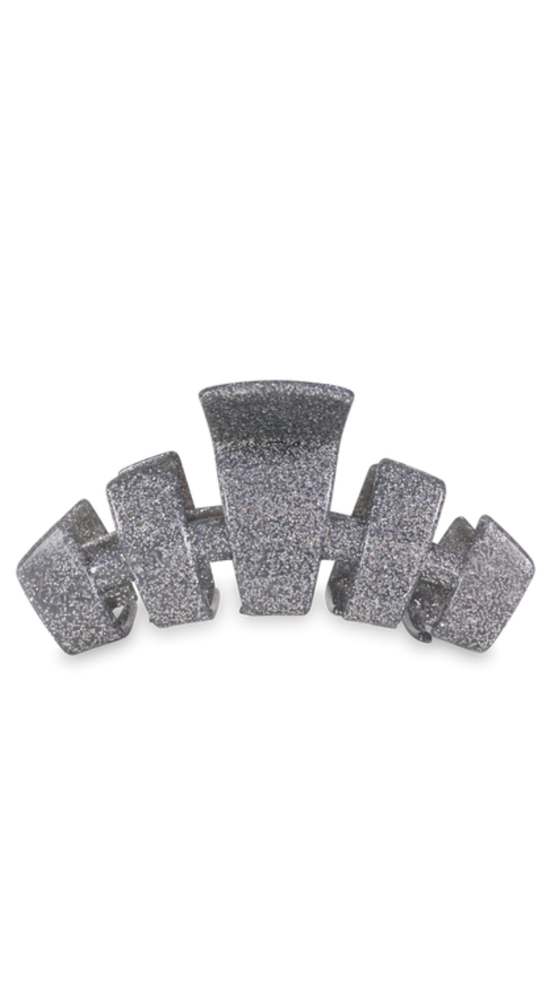 Large Teleties Claw Clip - Silver Glitter