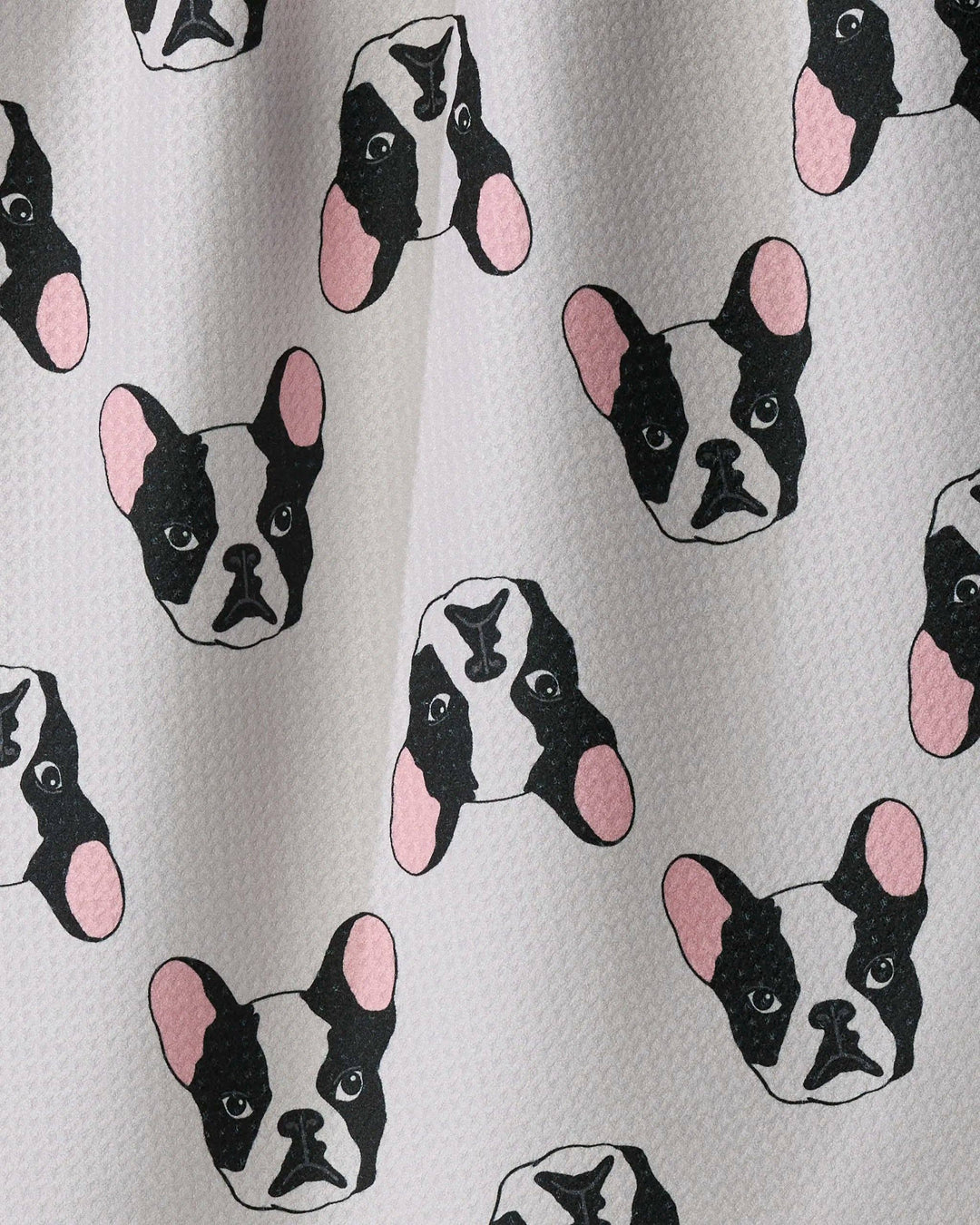 Frenchie Faces Tea Towel - Vanilla by Geometry