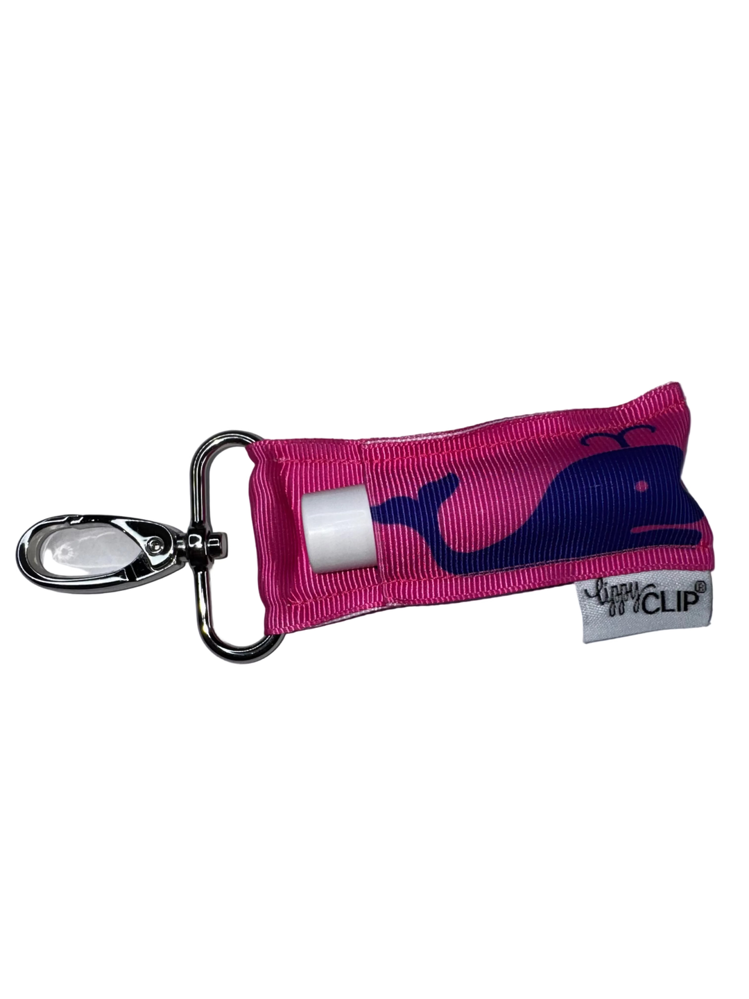 Blue Whale on Pink LippyClip® Lip Balm Holder (PREORDER: Ships in 2-3 Weeks)