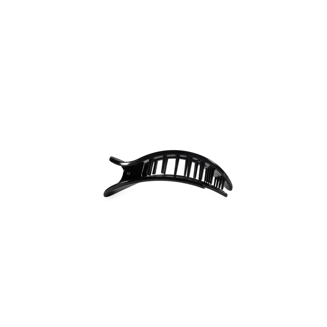 Tiny Teleties Flat Oval Clip - Jet Black
