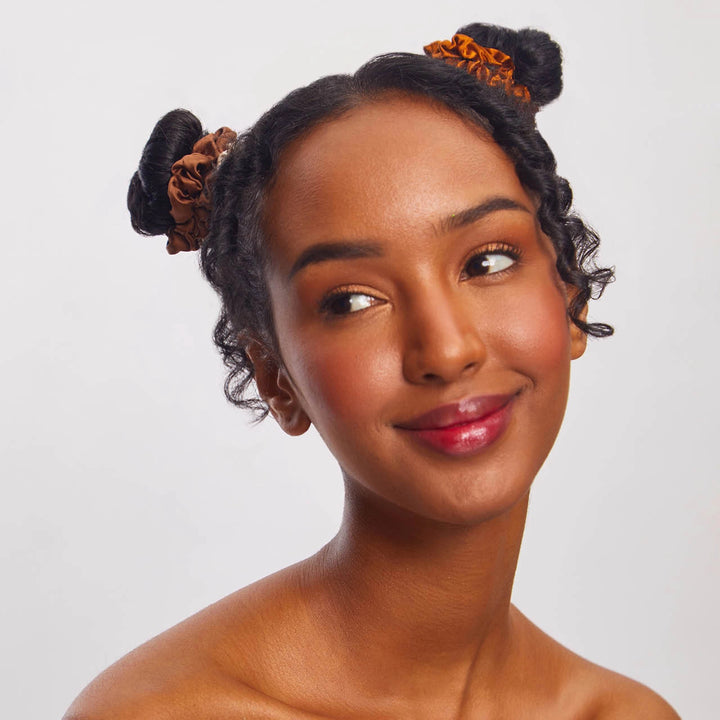 Satin Petite Scrunchies Set - Sedona