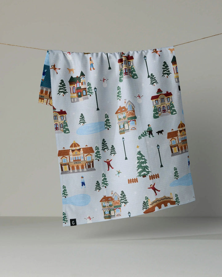 Holiday Nostalgia Luxe Kitchen Towel by Geometry