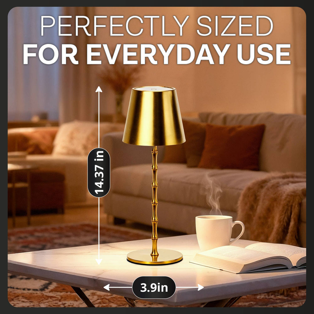 Gold Rechargeable Touch Control LED Lamp