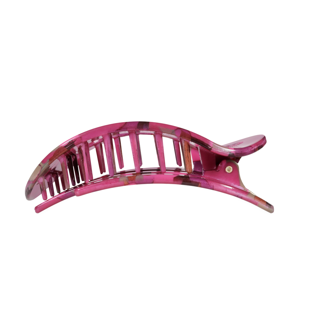 Large Teleties Flat Oval Clip - Garden Glam