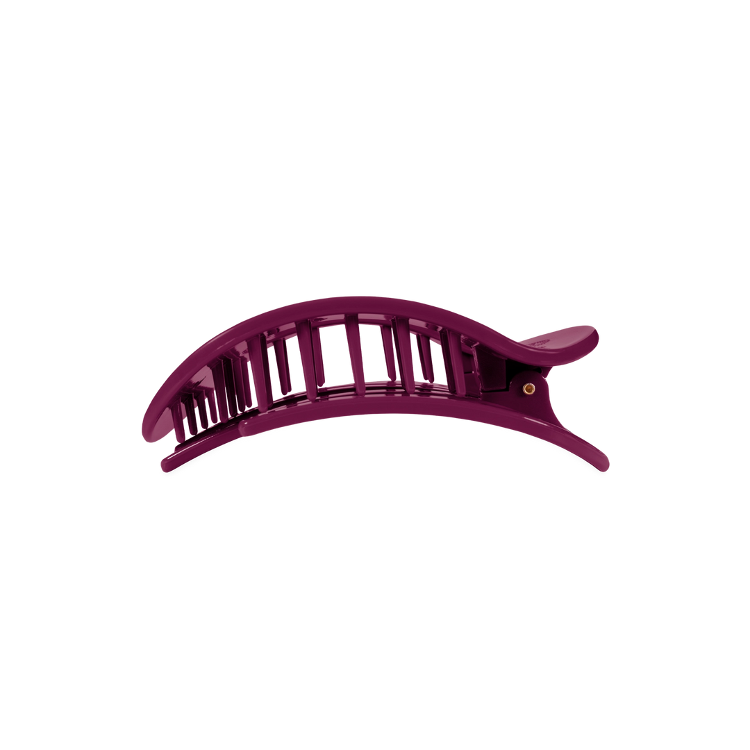 Medium Teleties Flat Oval Clip - Mulberry