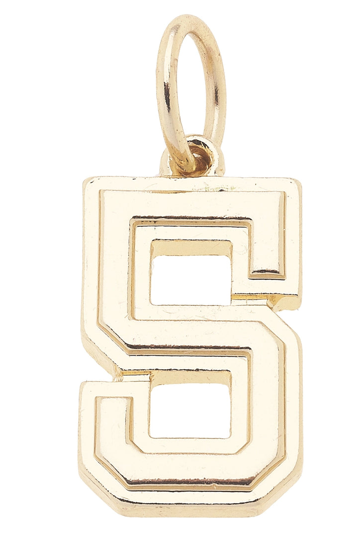 Number Charm in Shiny Gold By Canvas