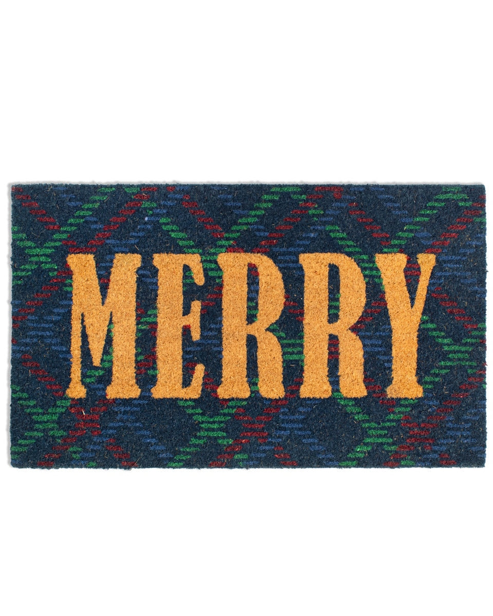 Layton Plaid Merry Doormat